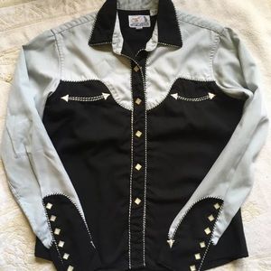 Rare Vintage Cowgirl Western Button Down Shirt